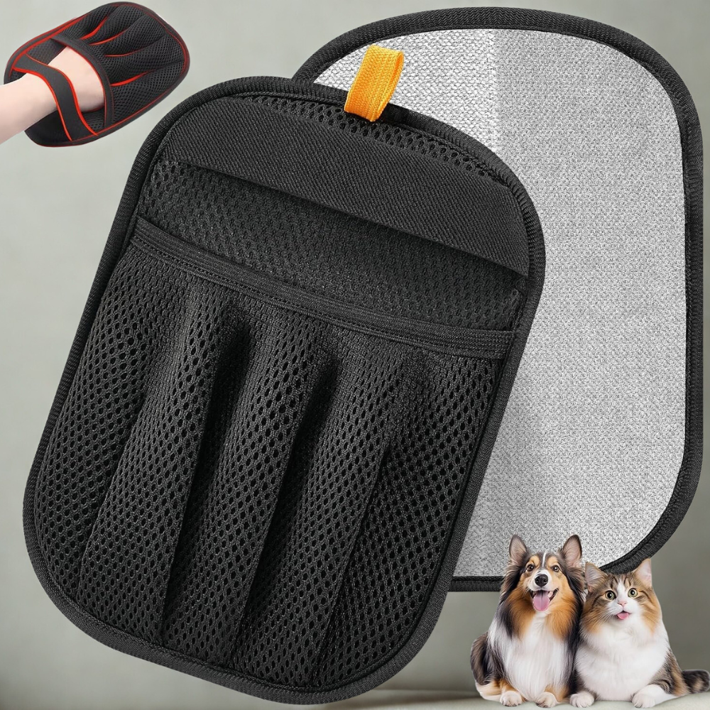 Electrostatic Five Finger Reusable Pet Hair Remover Glove