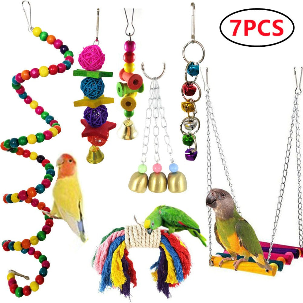 7PCS Parrot Bird Toy7PCS Parrot Bird Toy - Image 2