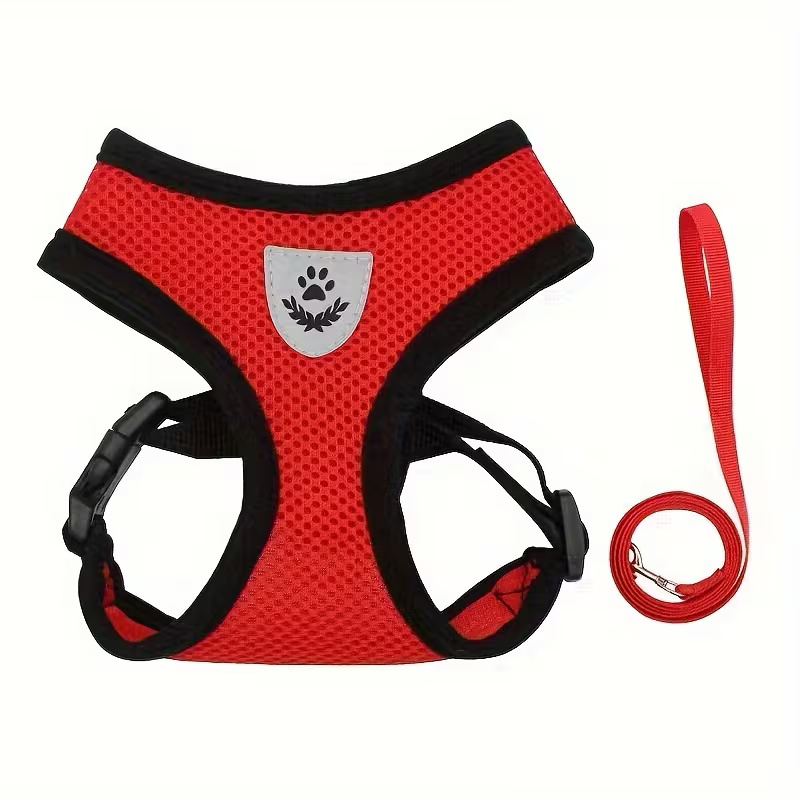 Adjustable Dog Harness With Reflective Leash