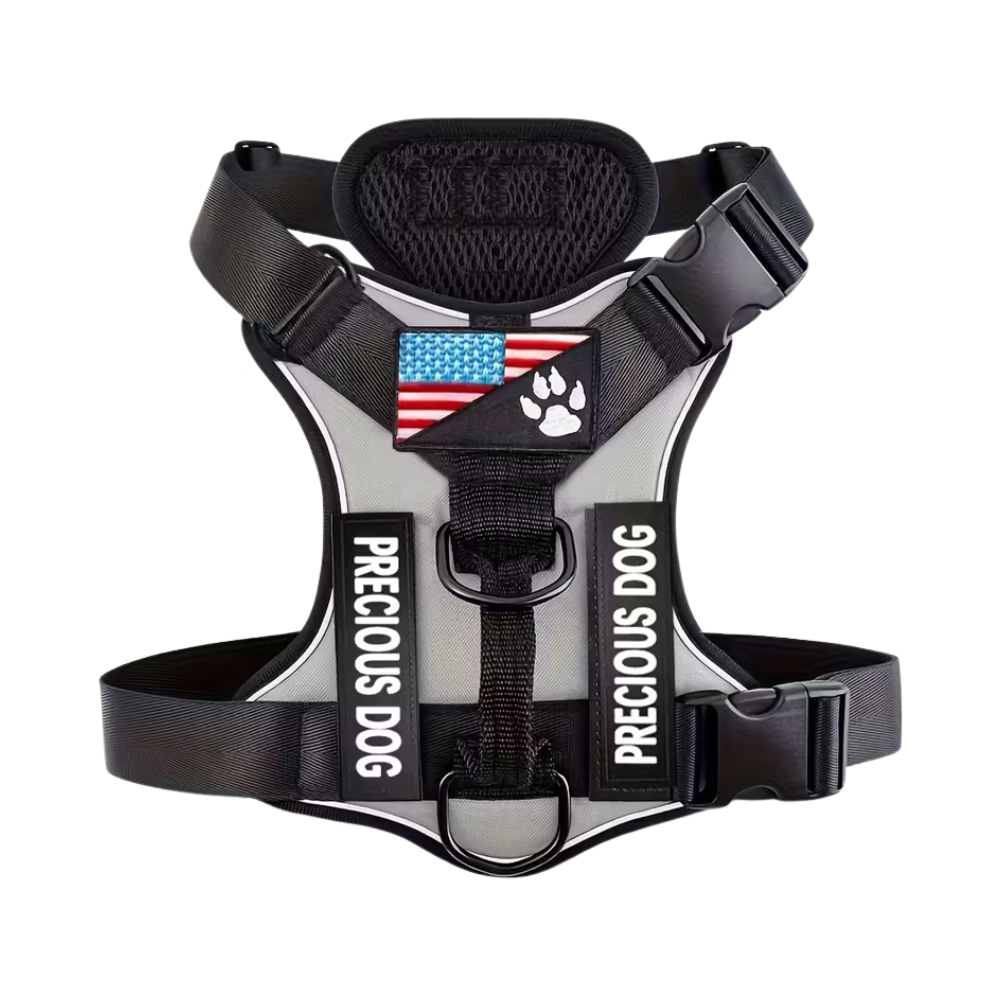 Adjustable Reflective Service Dog Harness With Training Patch SetAdjustable Reflective Service Dog Harness With Training Patch Set - Image 2