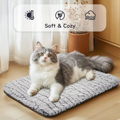 Ultra Soft Thermal Pet Bed Mat With Removable Cover