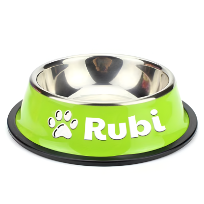 [Copy]Steel Pet Bowl With Custom Name For Cats And Dogs