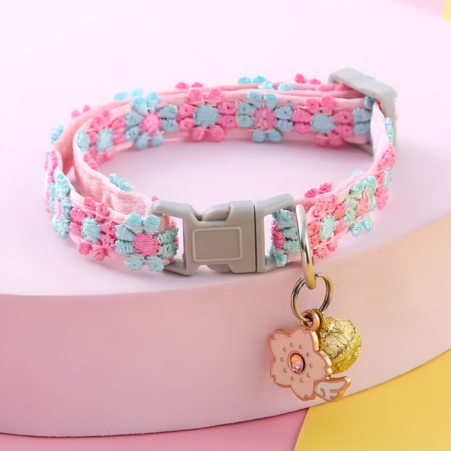 Adjustable Lace Collar With Pendant For Pet