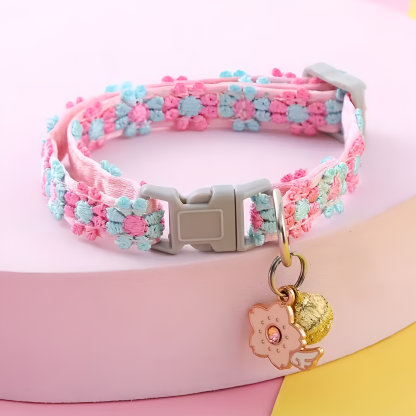 Adjustable Lace Collar With Pendant For Pet