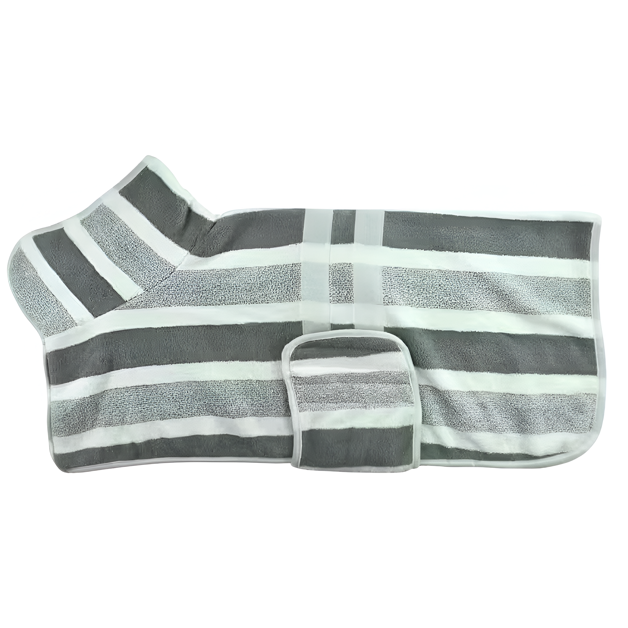 Adjustable Striped Dog Bathrobe Towel For PetsAdjustable Striped Dog Bathrobe Towel For Pets - Image 3