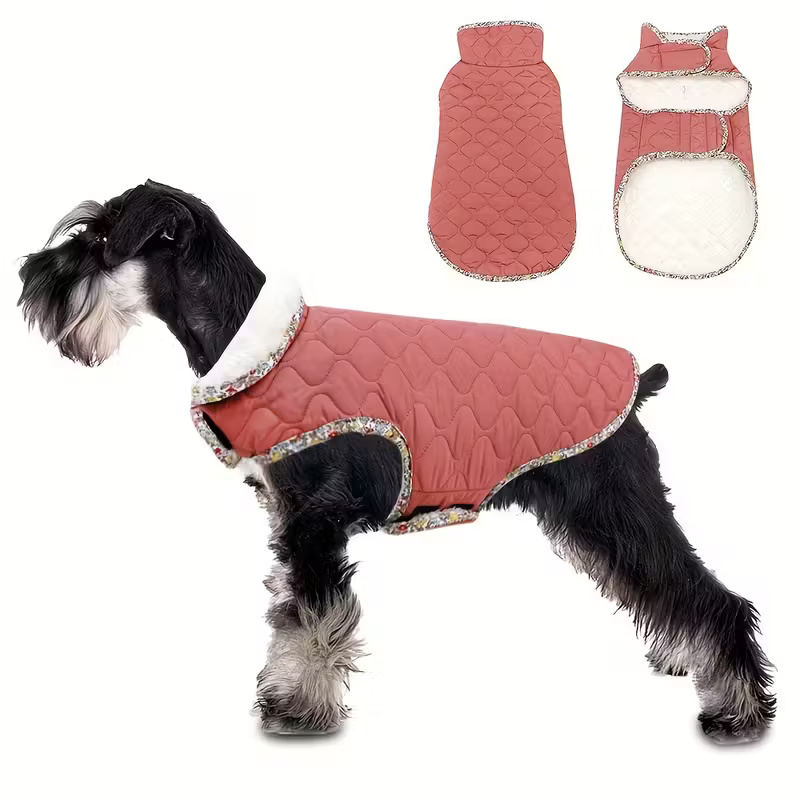 Winter Dog Coat With Plush Lining And Adjustable StrapsWinter Dog Coat With Plush Lining And Adjustable Straps - Image 3