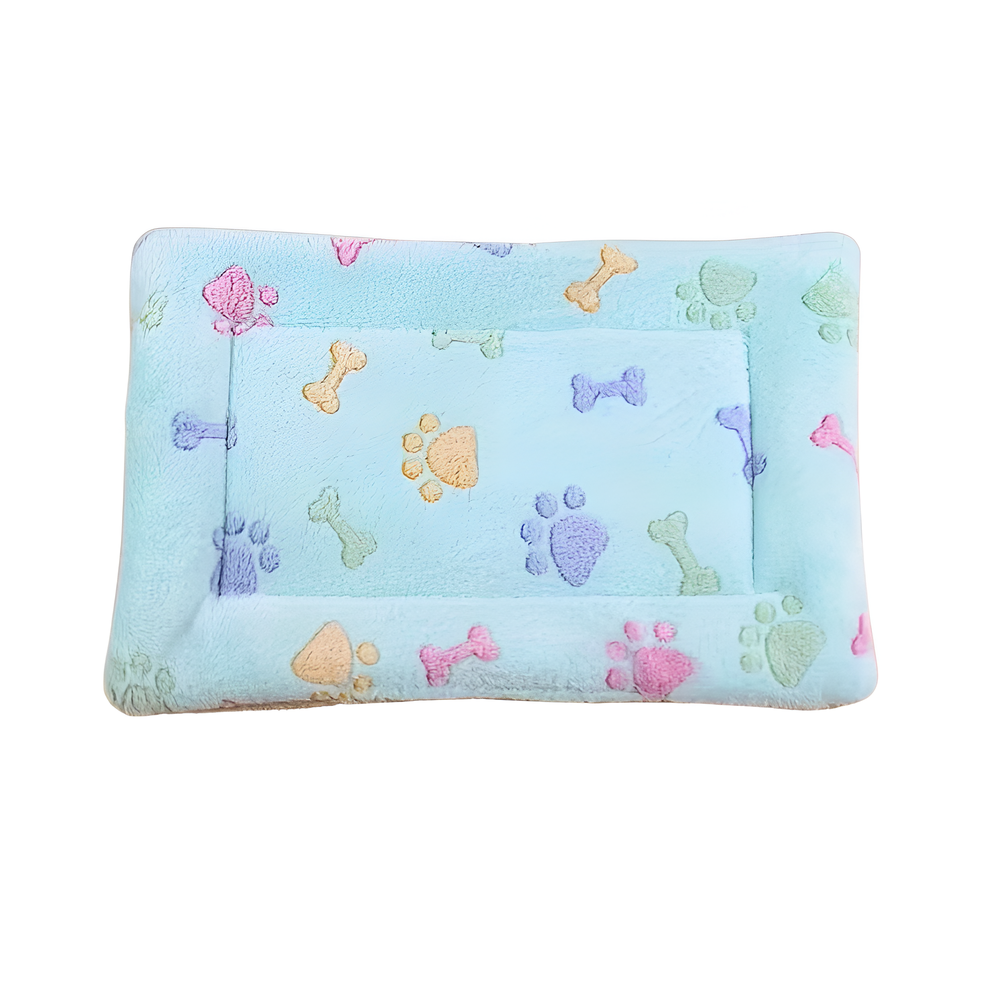 Rectangular Pet Floor Mat With Cushioned Support And Paw Print PatternRectangular Pet Floor Mat With Cushioned Support And Paw Print Pattern - Image 2