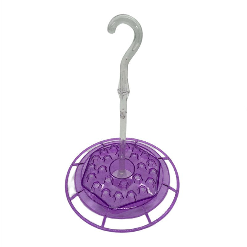 Colorful Bird Hanging Feeder for Wild Birds with Durable Cage Accessories for Mental Stimulation — in use