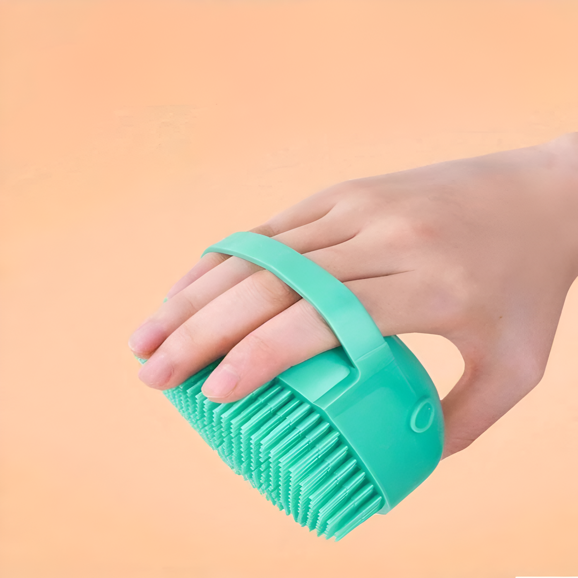 Silicone Massage Pet Bath Brush With Shampoo Storage For Dogs And Cats