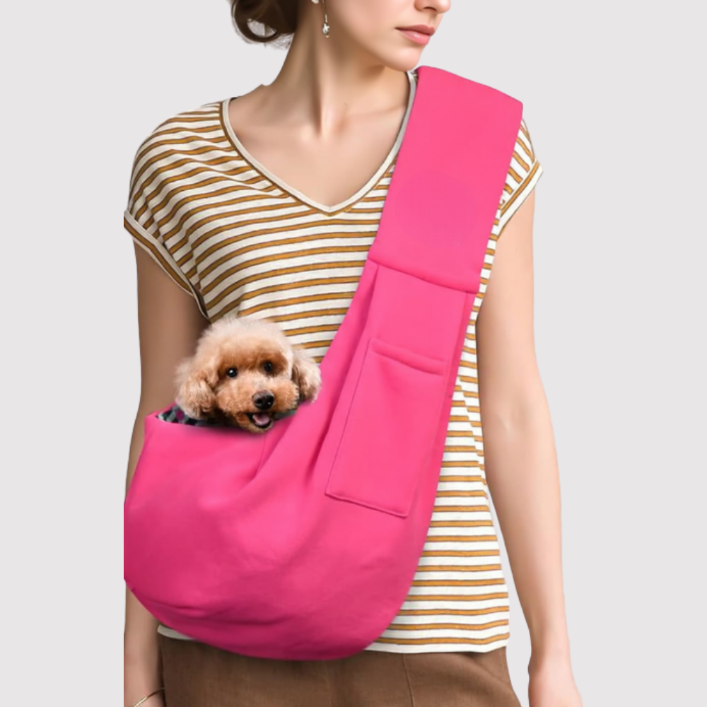 Small Dog Sling Carrier Zipper Pocket & Adjustable StrapSmall Dog Sling Carrier Classic Pocket & Classic Strap - Image 3