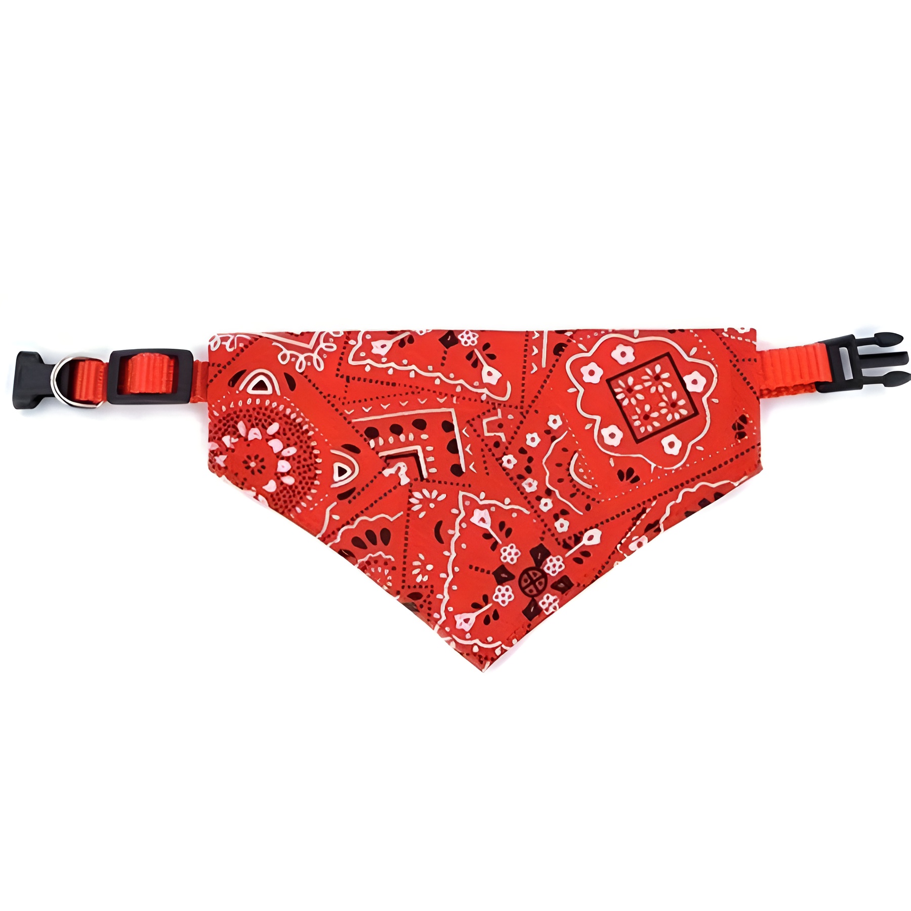 Adjustable Printed Triangle Pet Bandana Bib With Leash Hook For Dogs And Cats