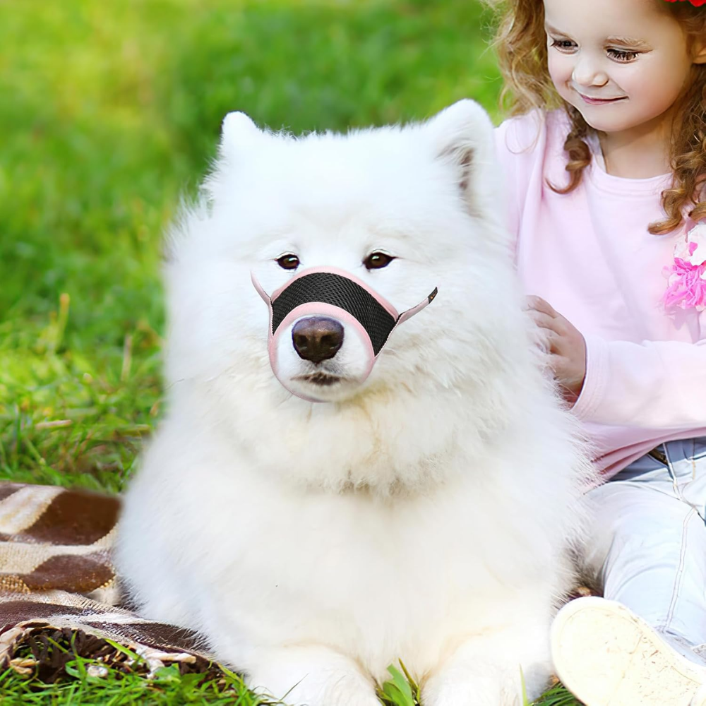 Dog Muzzle Soft Nylon Adjustable Pet Muzzle For Small Medium Large Dogs