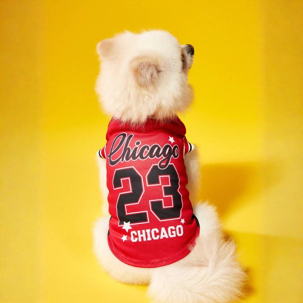 Pet Reversible Sports Jersey Striped Tank Top For Dogs And Cats