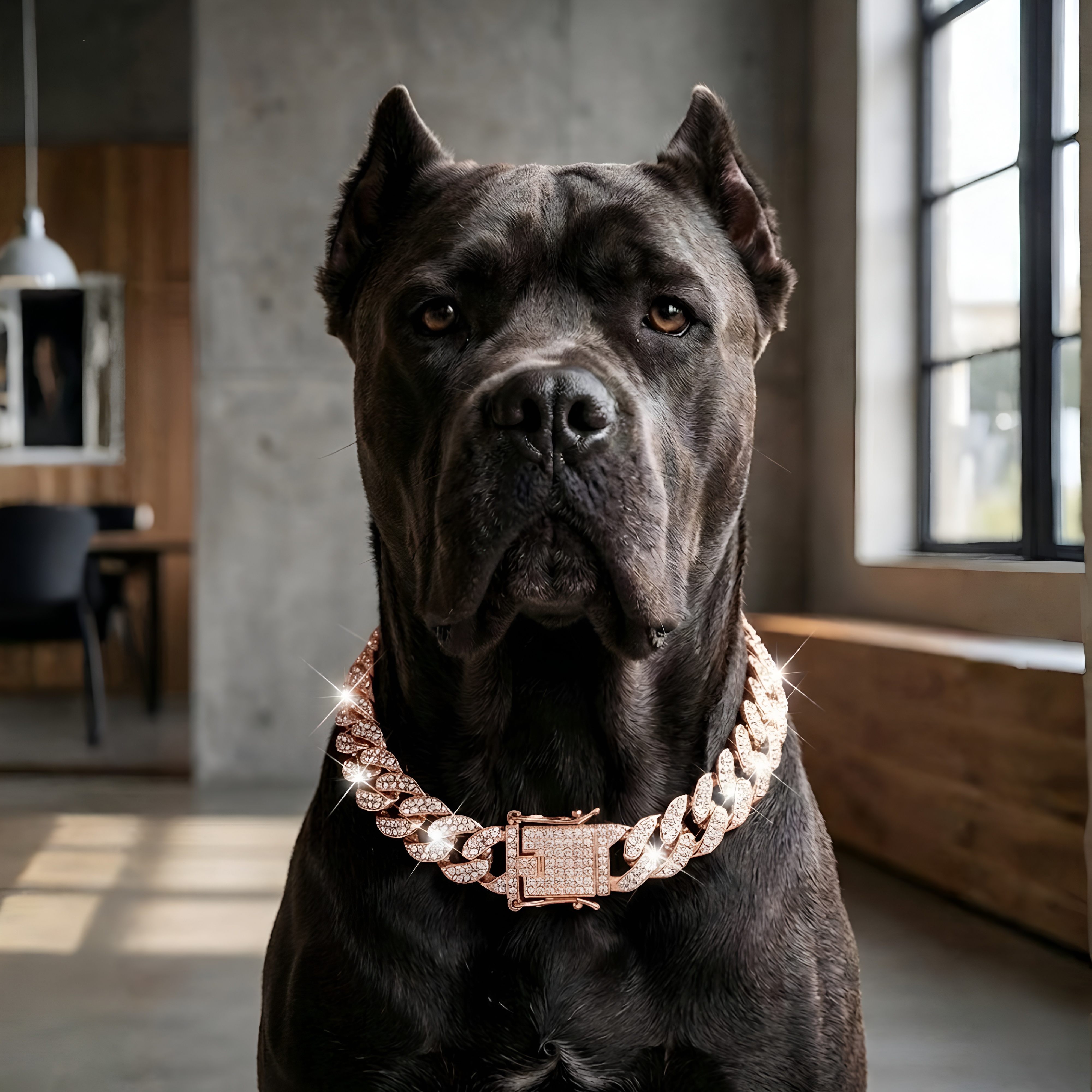 Stylish And Shiny Necklace Chain For Pet 