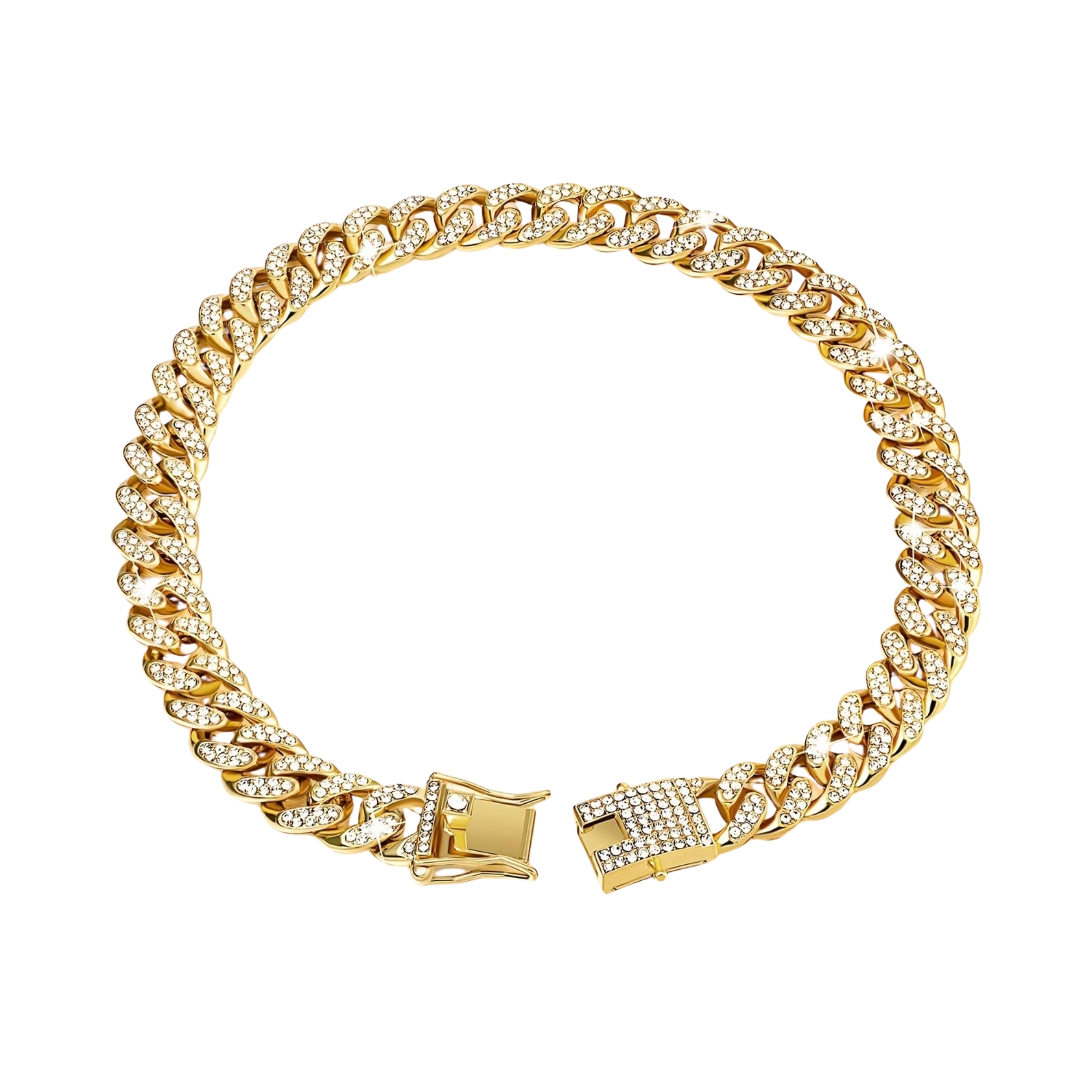 Diamond Encrusted With Stylish Design Pet Collar