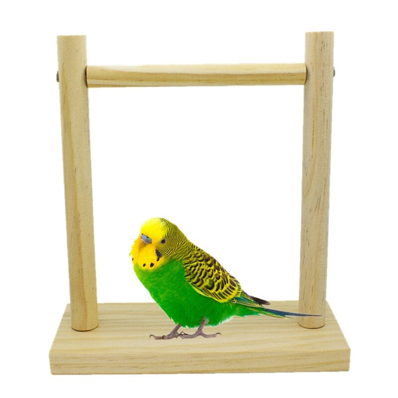 Wood Bird Swing Toy for Parrots Cockatiels and Budgies with Non-toxic Cage Accessories for Mental Stimulation — view 13