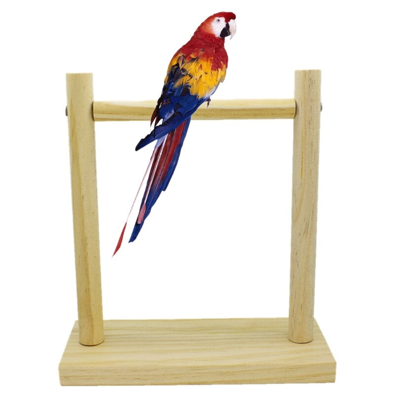 Wood Bird Swing Toy for Parrots Cockatiels and Budgies with Non-toxic Cage Accessories for Mental Stimulation — view 14