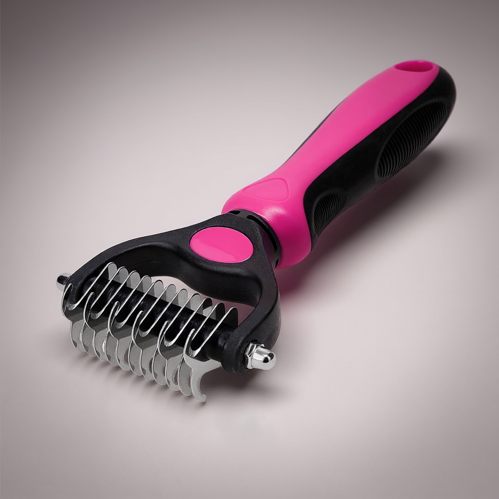 Double Sided Dog and Cat Grooming Brush Undercoat Rake & Deshedder