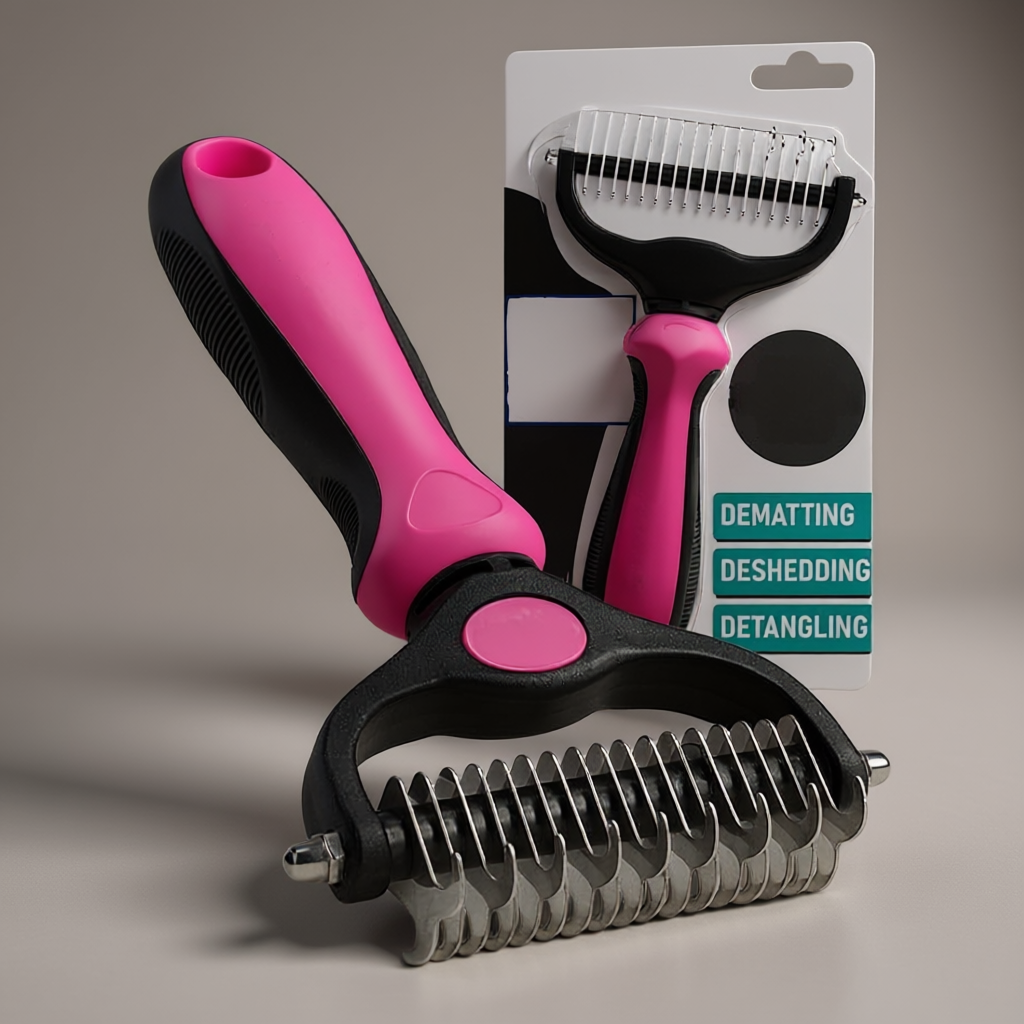 Double-Sided Dog And Cat Grooming Brush