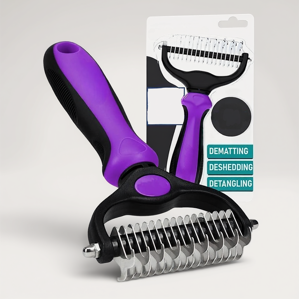 Double-Sided Dog And Cat Grooming Brush