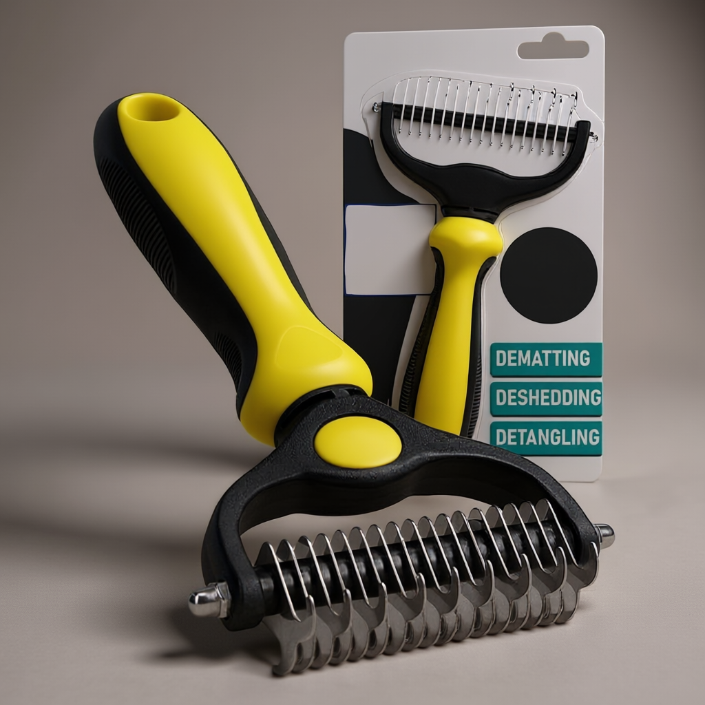 Double-Sided Dog And Cat Grooming Brush