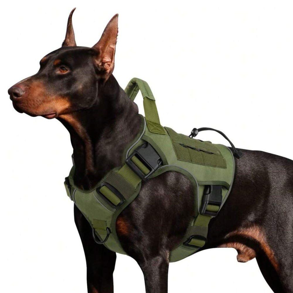Adjustable No Pull Tactical Dog Harness With Durable Handle For Large Dogs