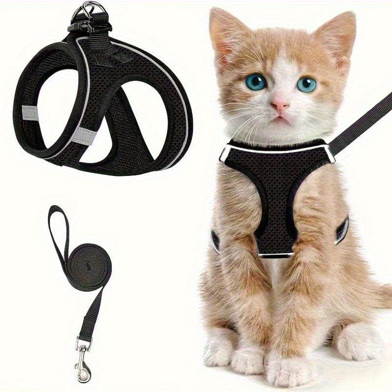 Reflective Safety Dog Harness for S to M Dogs with Adjustable and Padded — front view