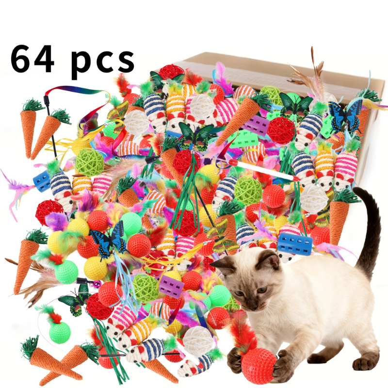 Interactive Cat Feather Wand Teaser with Lightweight for Indoor Cats Mental Stimulation Exercise and Enrichment — in use