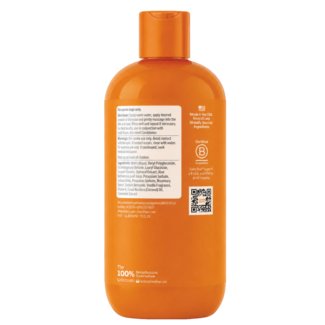 Soothing Pet Shampoo for Everyday Bathing and Grooming Care