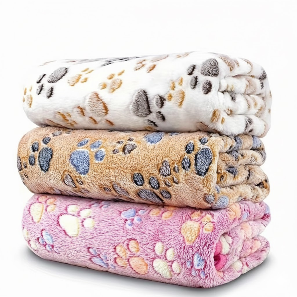 Paw Pattern Dog Blanket SetPaw Pattern Dog Blanket Set - Image 2