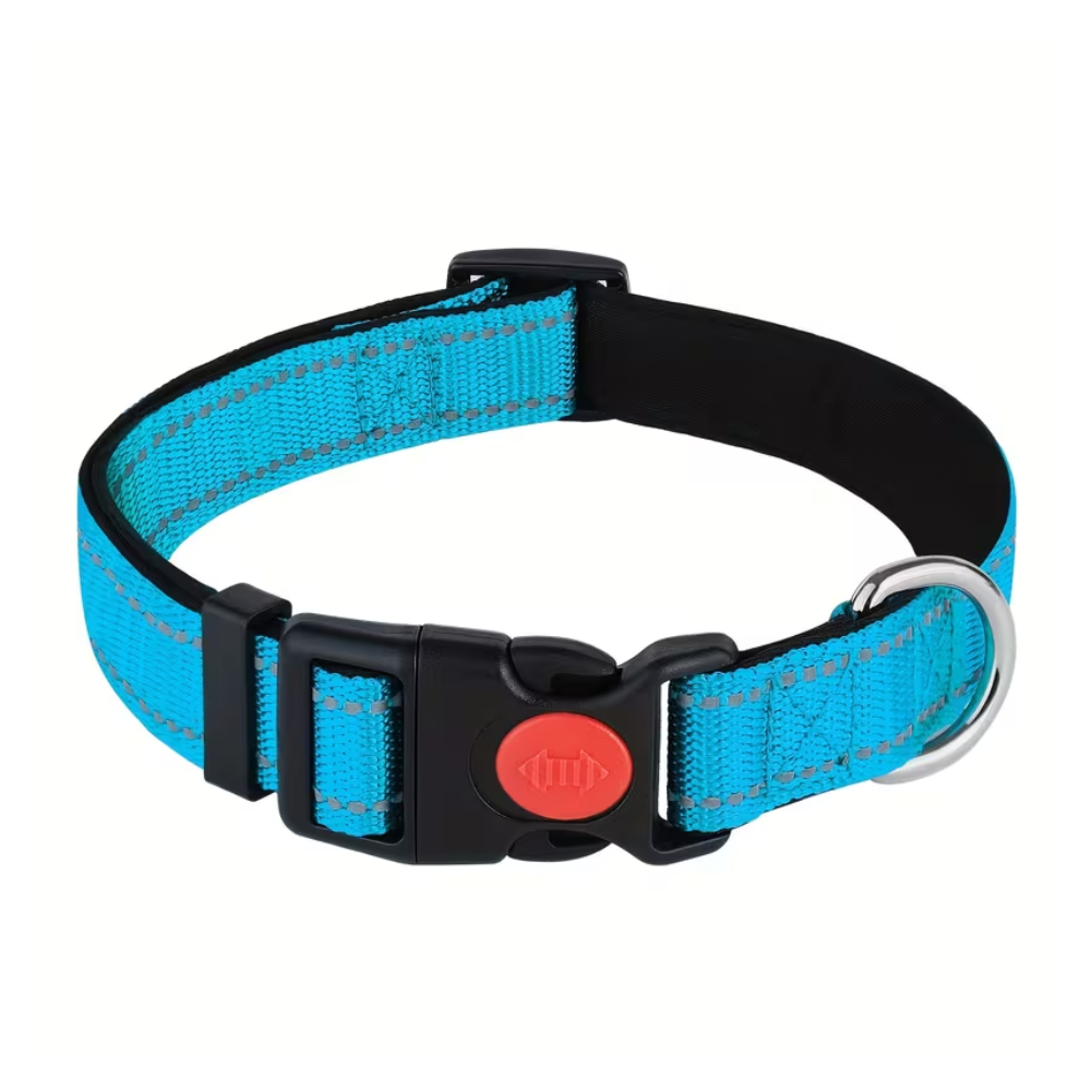 Adjustable Soft Dog Collar With Reflective StripesAdjustable Soft Dog Collar With Reflective Stripes - Image 3