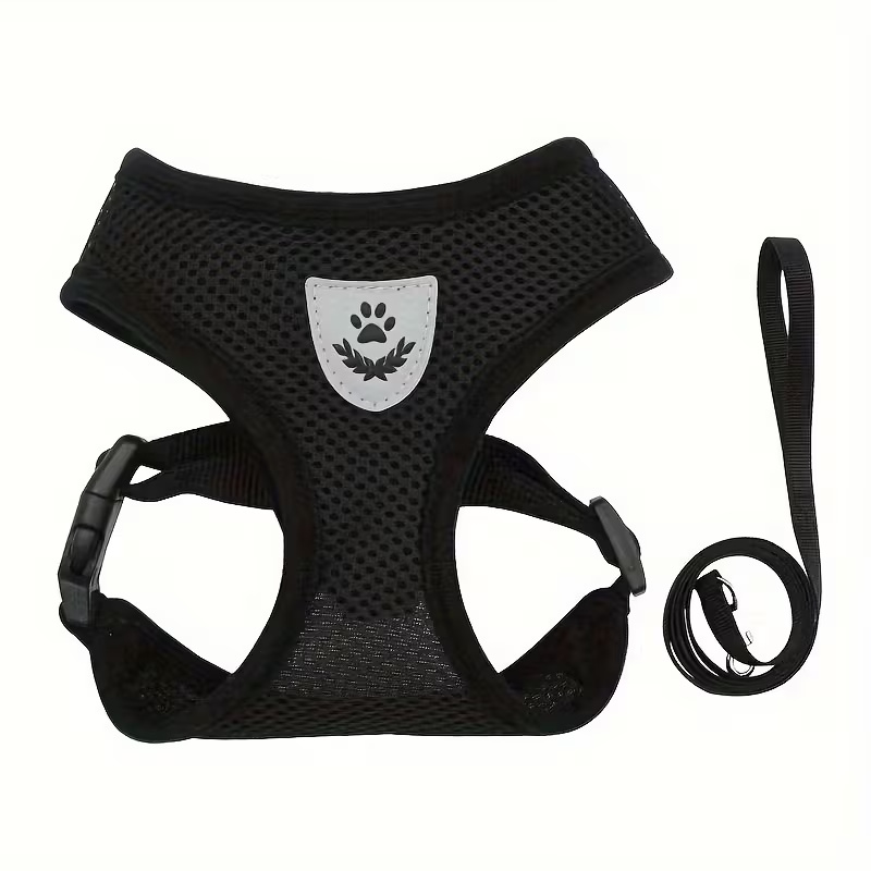 Adjustable Dog Harness With Reflective Leash