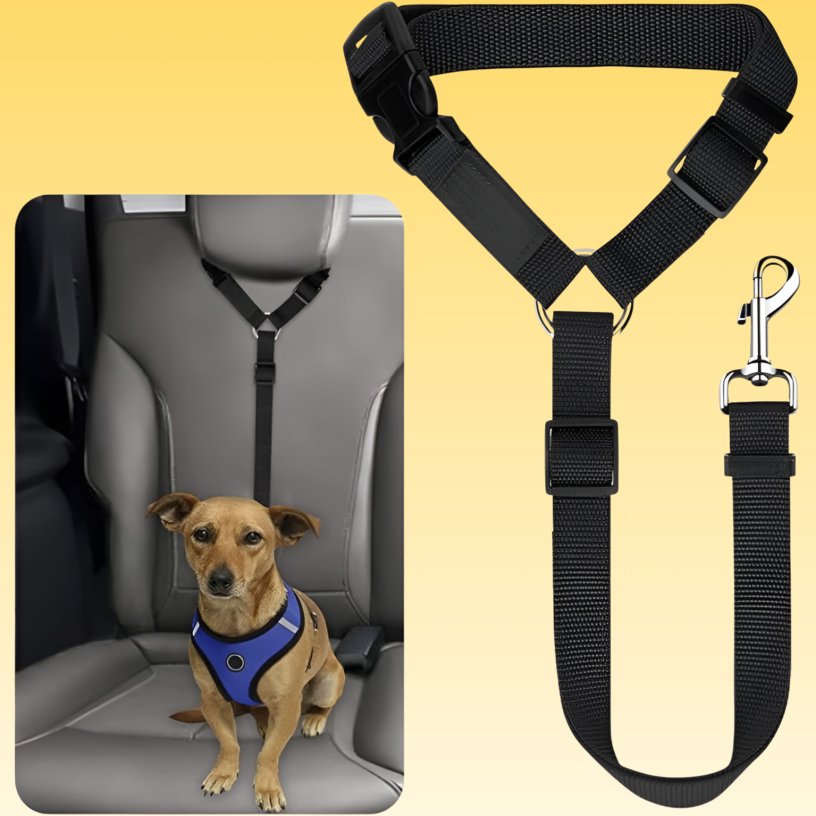 Non Elastic Pet Dog Cat Seat BeltsNon Elastic Pet Dog And Cat Seat Belts - Image 2
