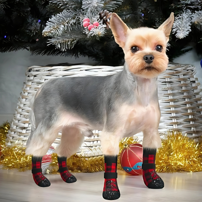 Pack Of 4 Anti Slip Dog Socks