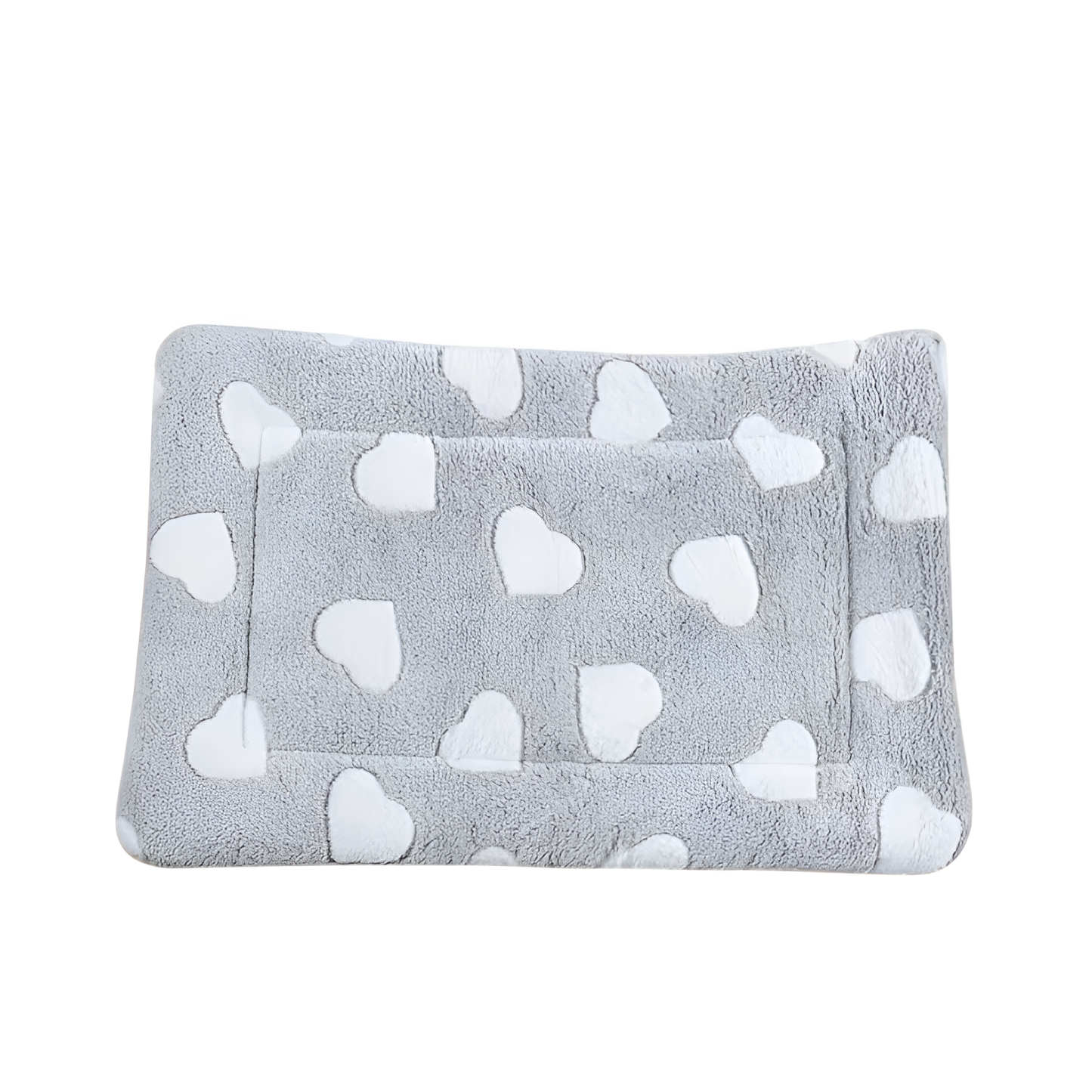 Rectangular Pet Floor Mat With Cushioned Support And Paw Print Pattern