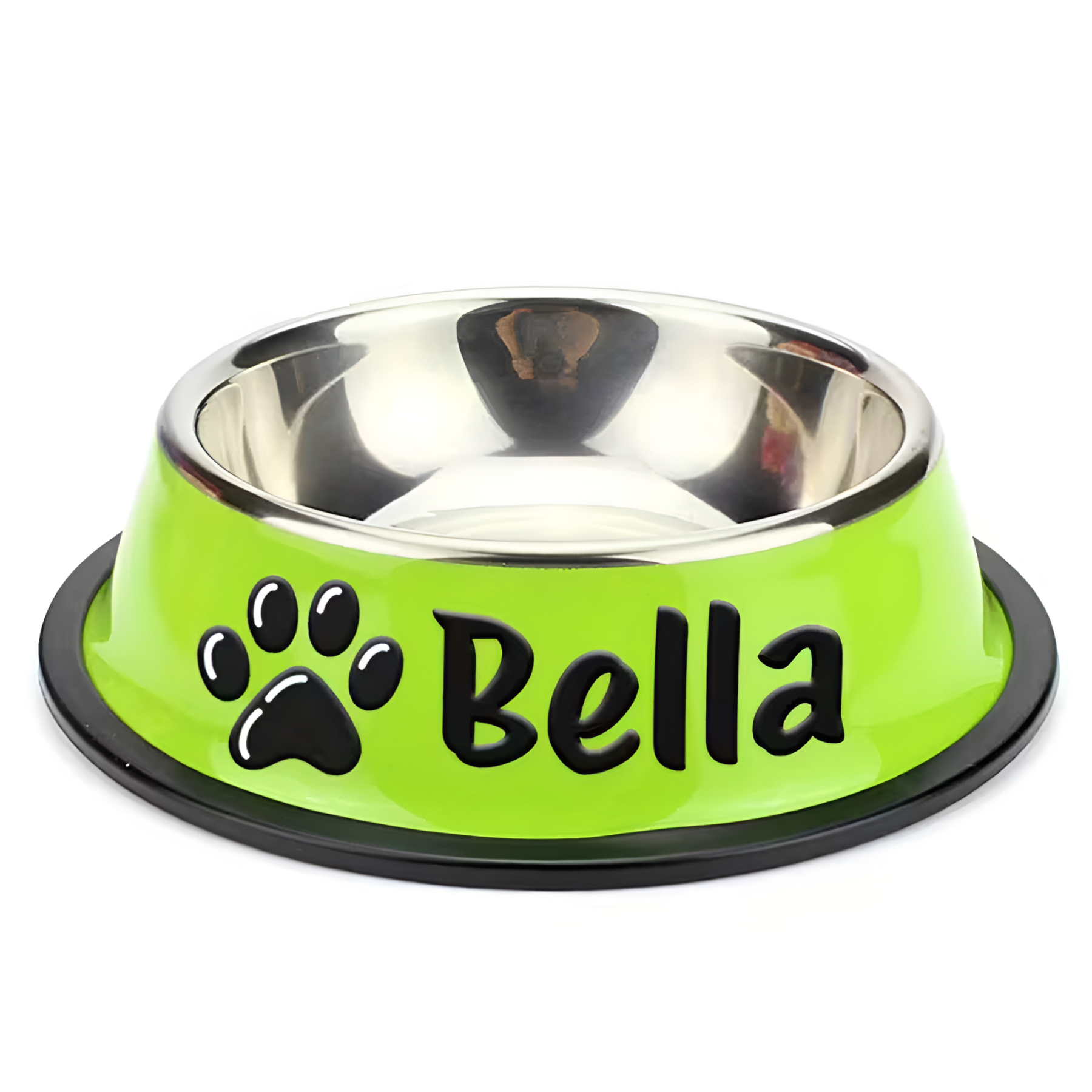 Stainless Steel Pet Bowl With Custom Name For Cats And Dogs