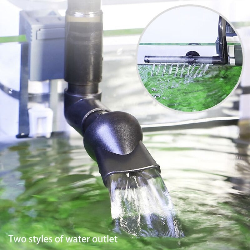 Aquarium Filter for Freshwater and Saltwater Aquariums with Durable 7W Reliable Precise Control — size comparison