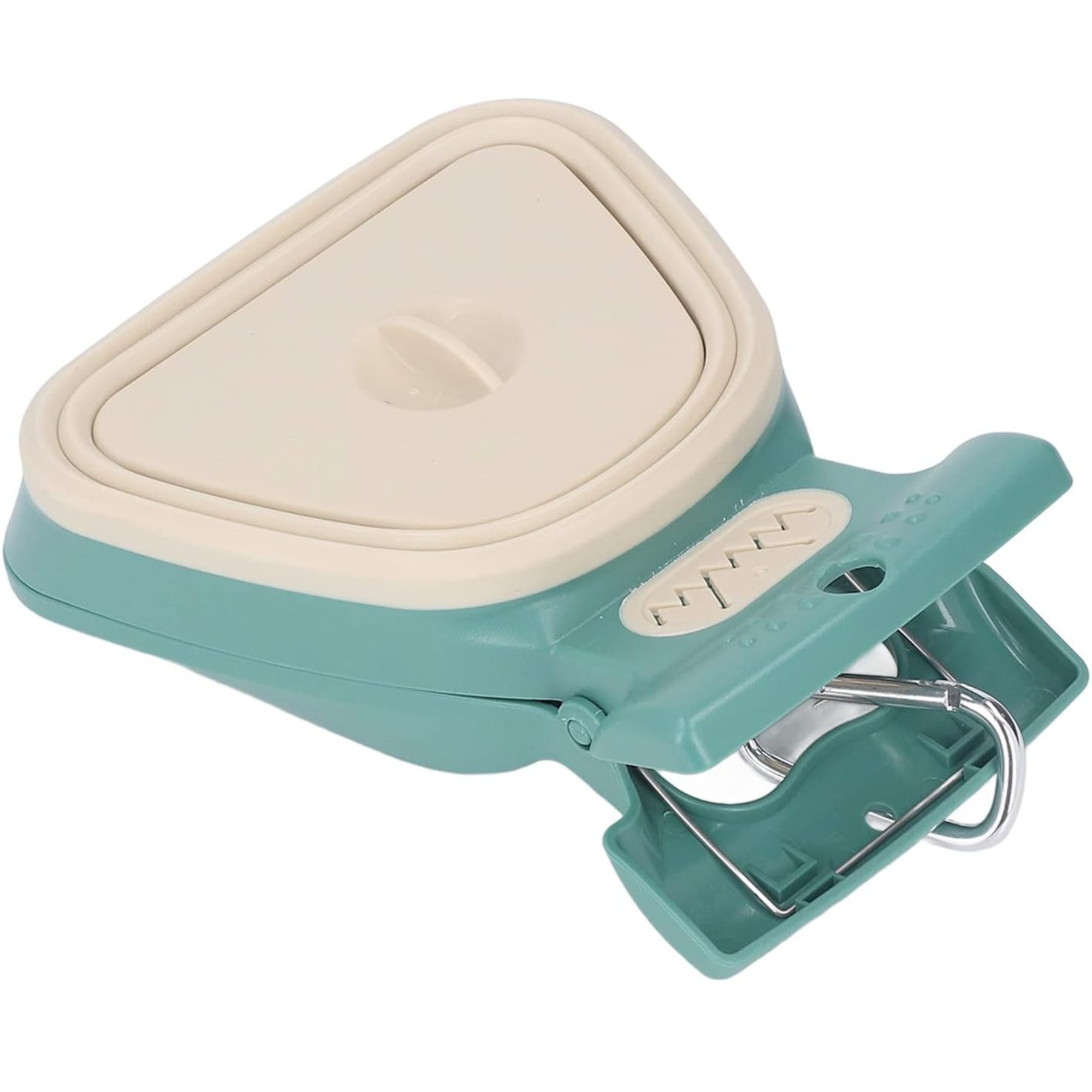 Portable Sanitary Dog Poop Waste Scooper with Garbage Roll with Foldable and Lightweight — detail close-up