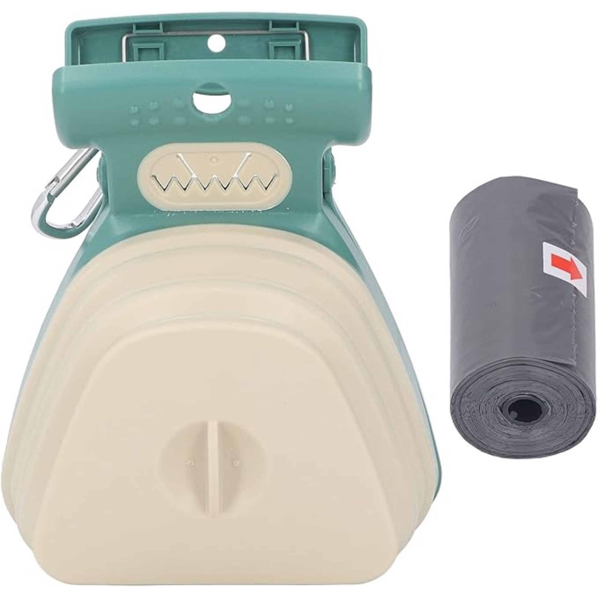 Portable Sanitary Dog Poop Waste Scooper with Garbage Roll with Foldable and Lightweight — packaging