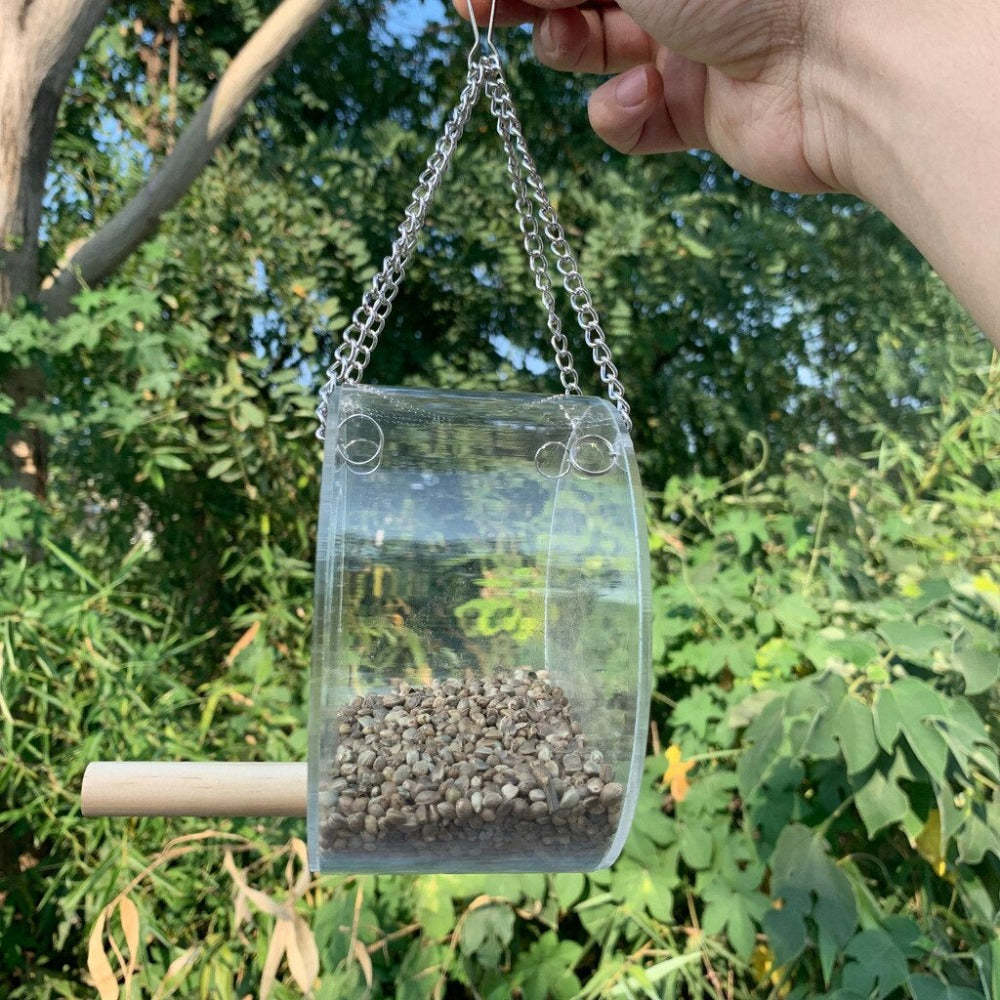 Acrylic Bird Feeder Outdoor Food Box