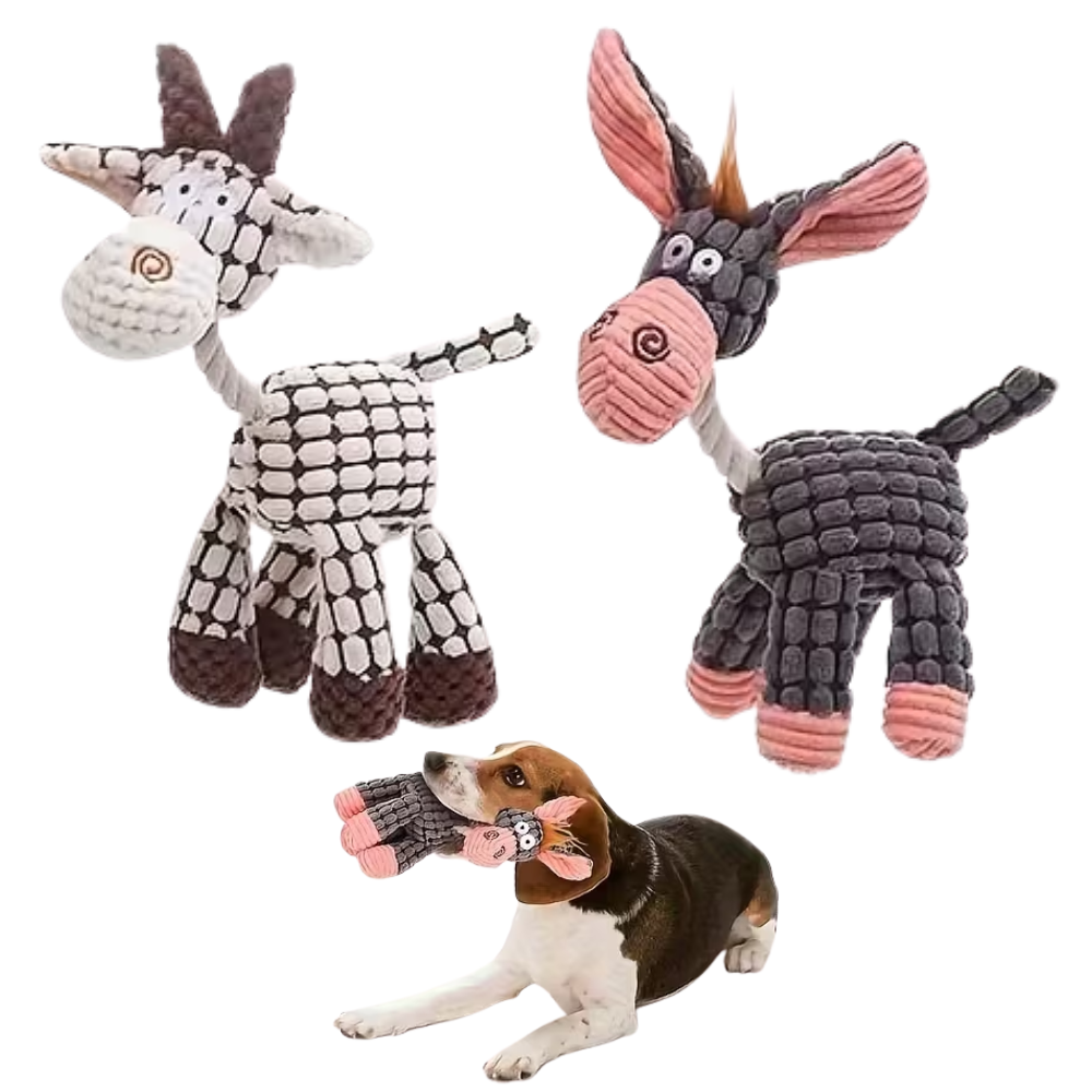 Plush Donkey Shaped Pet Dog ToyBite Resistant Plush Donkey Toy For Dogs With Sound And Chew Support - Image 5