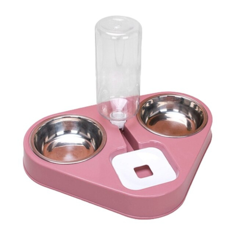 Dual Bowl Water Feeder Stainless Steel For Dog