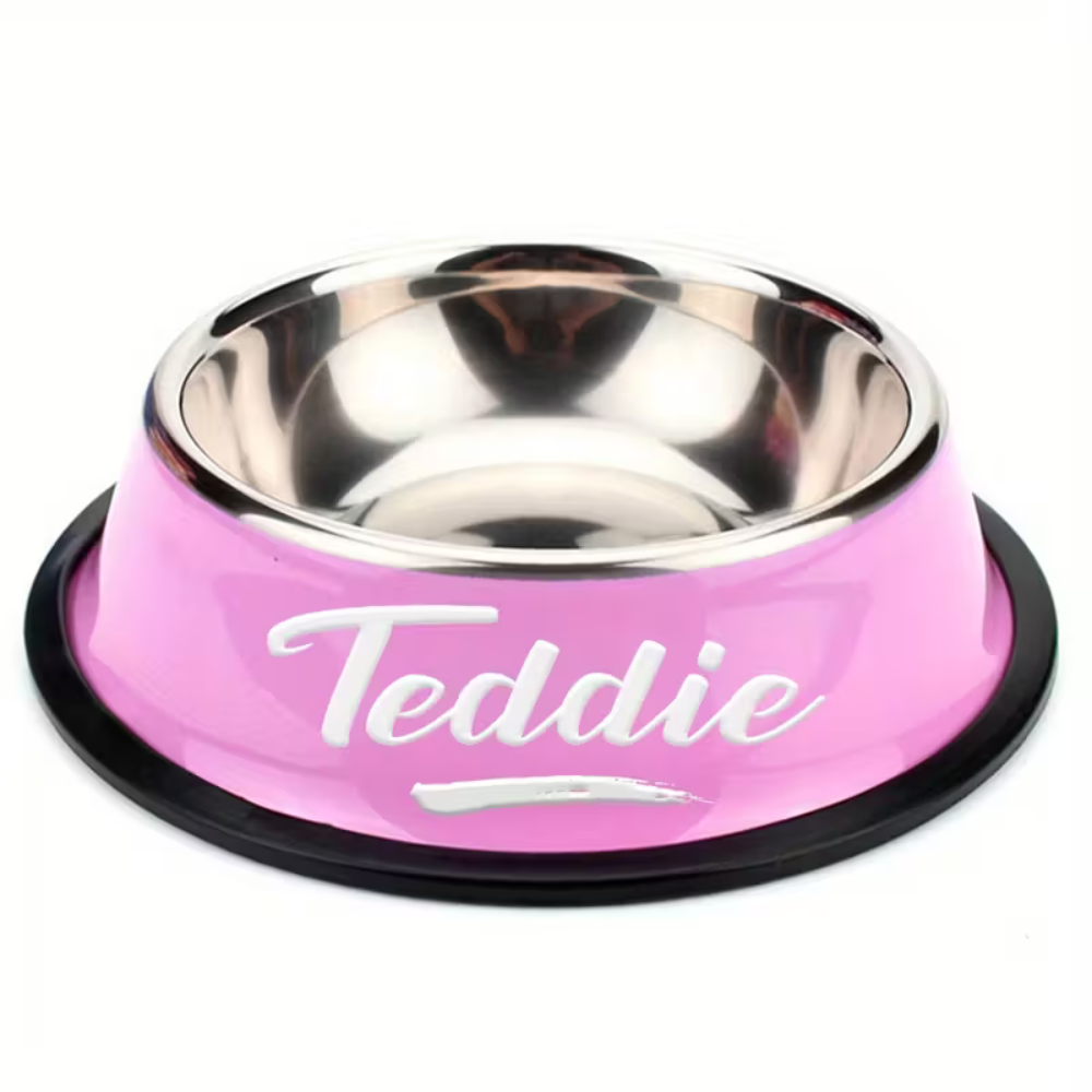 Personalized Stainless Steel Pet Bowl With Custom Name For Cats And DogsPersonalized Stainless Steel Pet Bowl With Custom Name For Cats And Dogs - Image 6