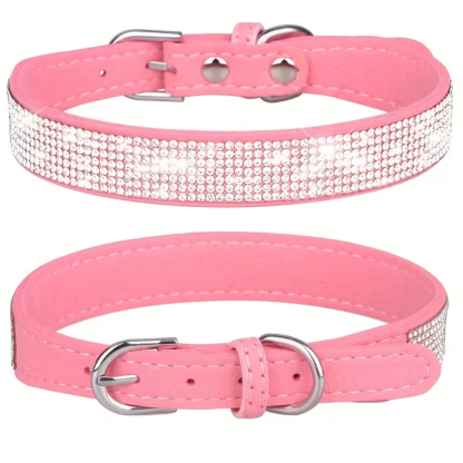 Adjustable Rhinestone Dog Collar
