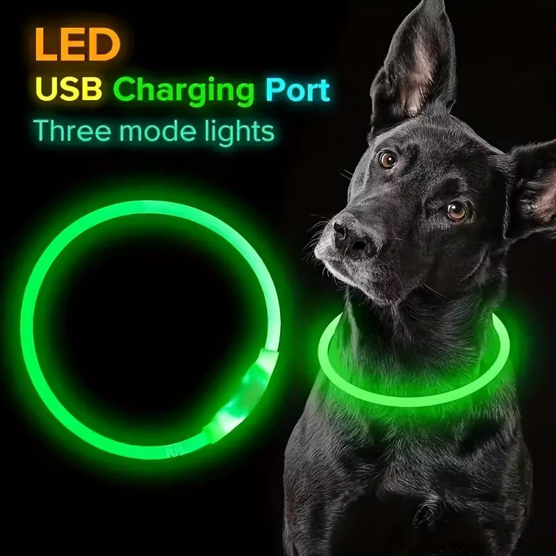 Glow In The Dark Dog Collar With Rechargeable USB PowerGlow In The Dark Dog Collar With Rechargeable USB Power - Image 5