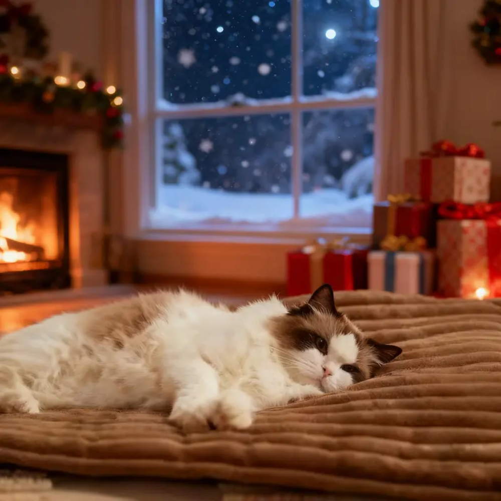 No Electricity Thermal Extra Warm Mat Indoor & Outdoor Non Slip Washable Noiseless Animal Warming PadSelf Heating Pet Bed With Thermal Non Slip Design - Image 6