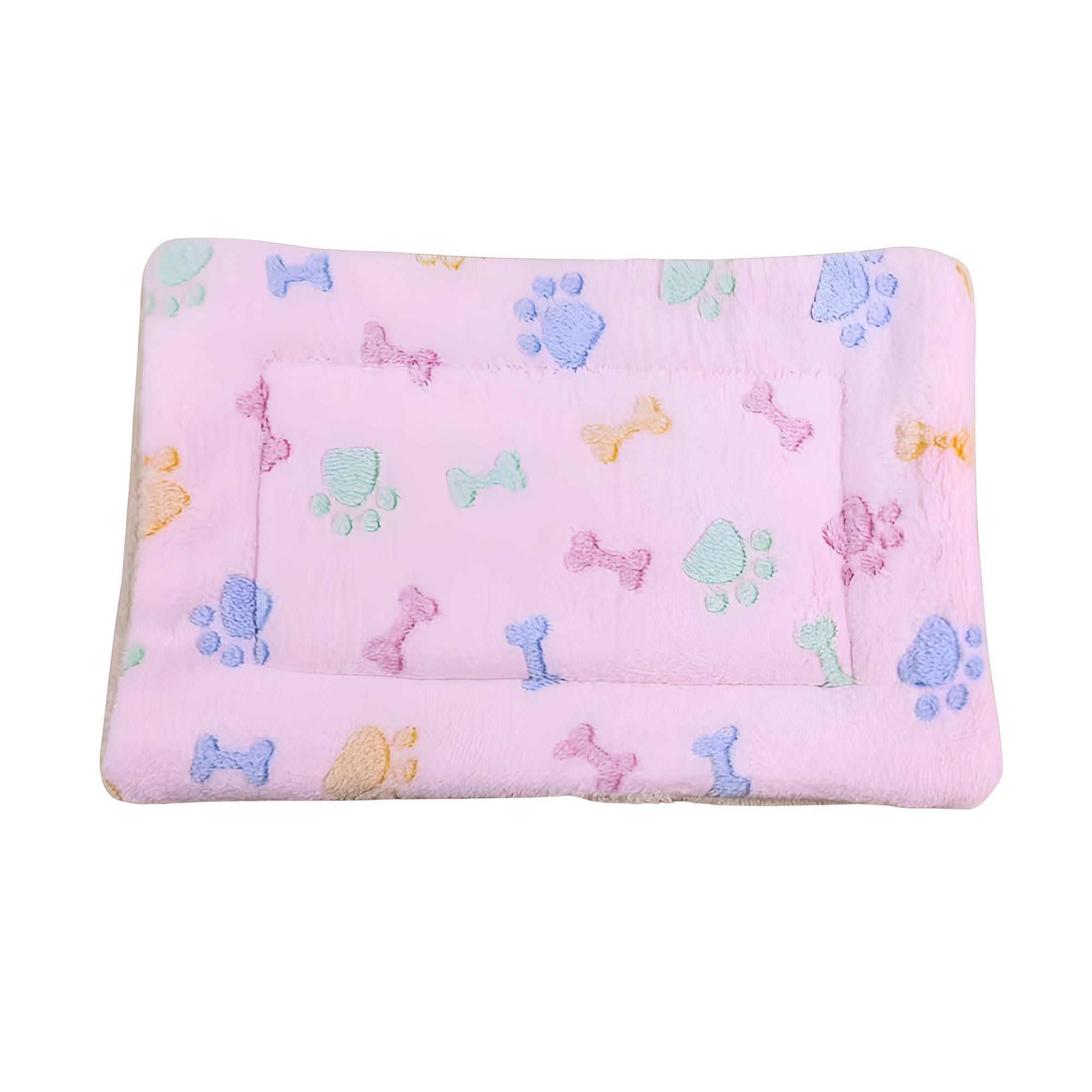 Rectangular Pet Floor Mat With Cushioned Support And Paw Print PatternRectangular Pet Floor Mat With Cushioned Support And Paw Print Pattern - Image 3