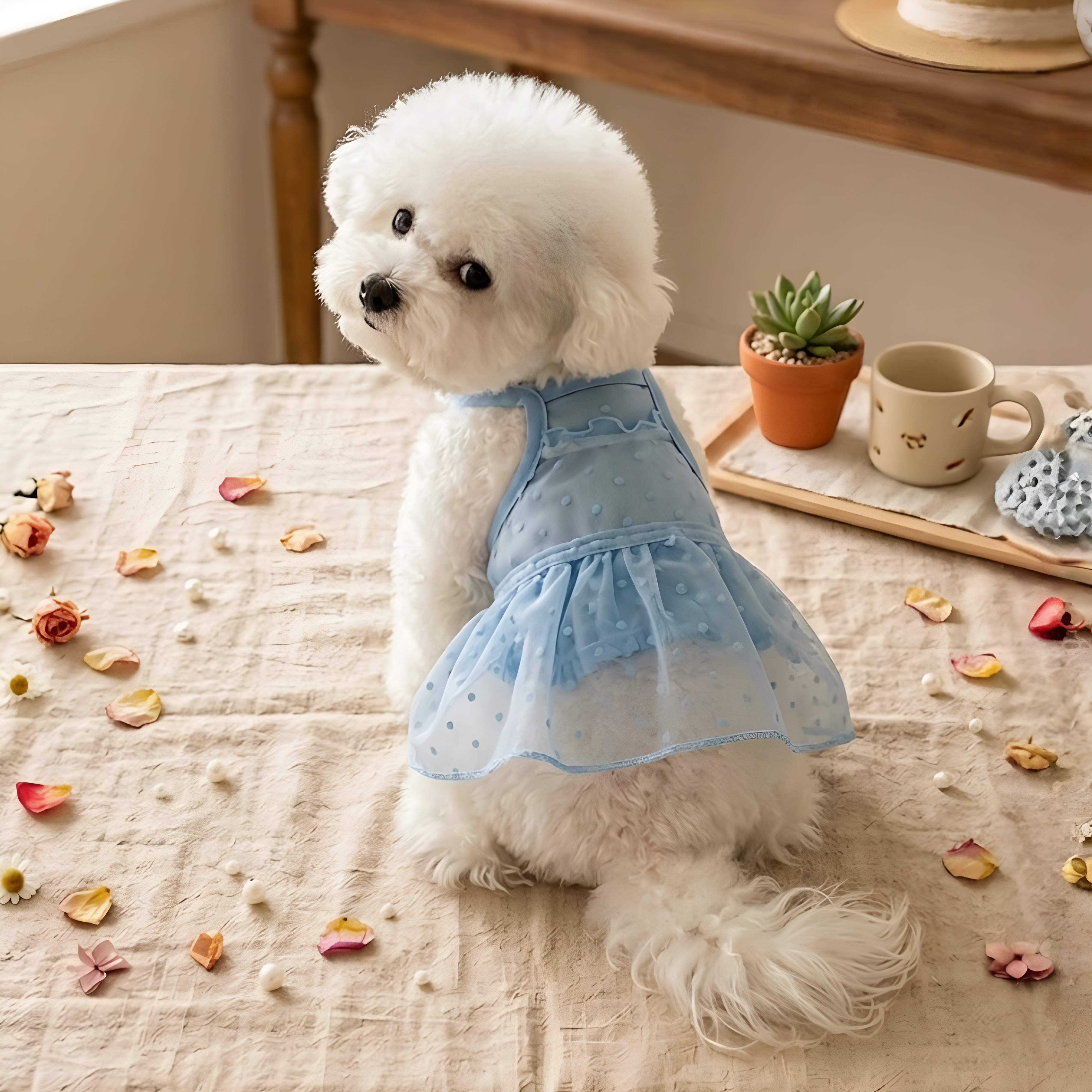 Breathable Mesh Dress For Dogs And Cats, Including Teddy, Pomeranian, Poodle, Bichon Frise, And Other Small Breeds