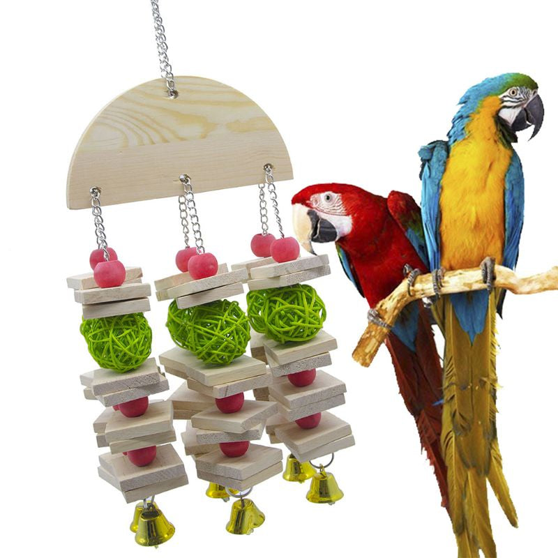 Colorful Bird Swing Toy for Parrots Cockatiels and Budgies with Durable — detail close-up