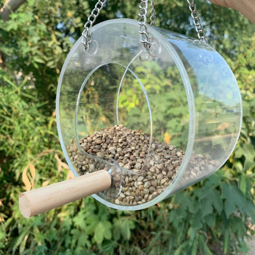 Acrylic Bird Feeder Outdoor Food Box